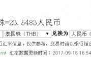 泰铢币汇率人民币汇率(泰铢币汇率人民币汇率是多少)