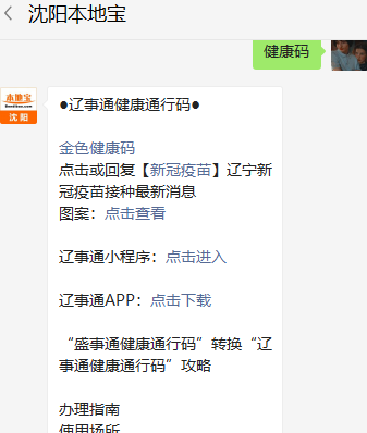 沈阳健康码(沈阳健康码叫什么名字)